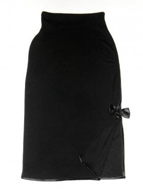 50s pin-up high-waisted pencil skirt with side slit