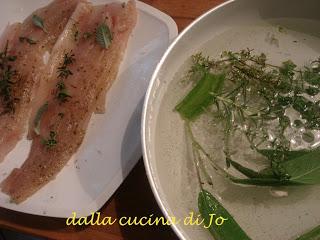 Filetto di trota iridea al vapore con aromi