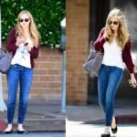 Amanda Seyfried a spasso per Los Angeles opta per un jeans stretto a sigaretta, ballerine, maglietta bianca e pullover bordeaux. Molto fashion!