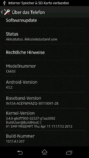 sony xperia z screen2 firmware 10.1.1.A.307