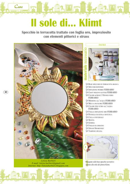 SPECCHIO SOLE STILE KLIMT alt=