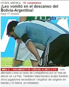 Messi vomita