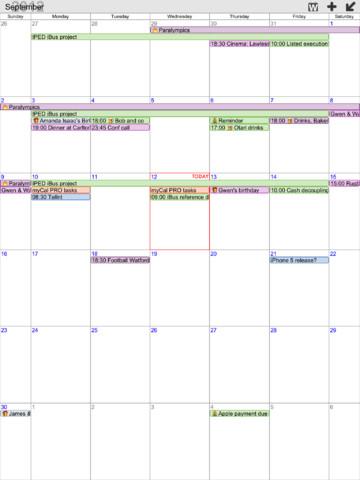 myCal PRO: Calendar & Event Organizer iPad