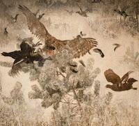 Tema: Di un grande falco che volava alto nel cielo, di una femmina nera e di avvoltoi che di carne facevano carogna
