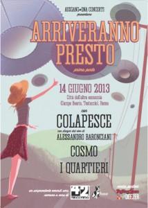 Colapesce e Marcello e il mio amico Tommaso al festival “Arriveranno presto”, 13 – 14 giugno e 19 luglio, Roma