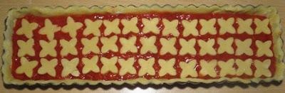 Crostata alle fragole ...fiorita...