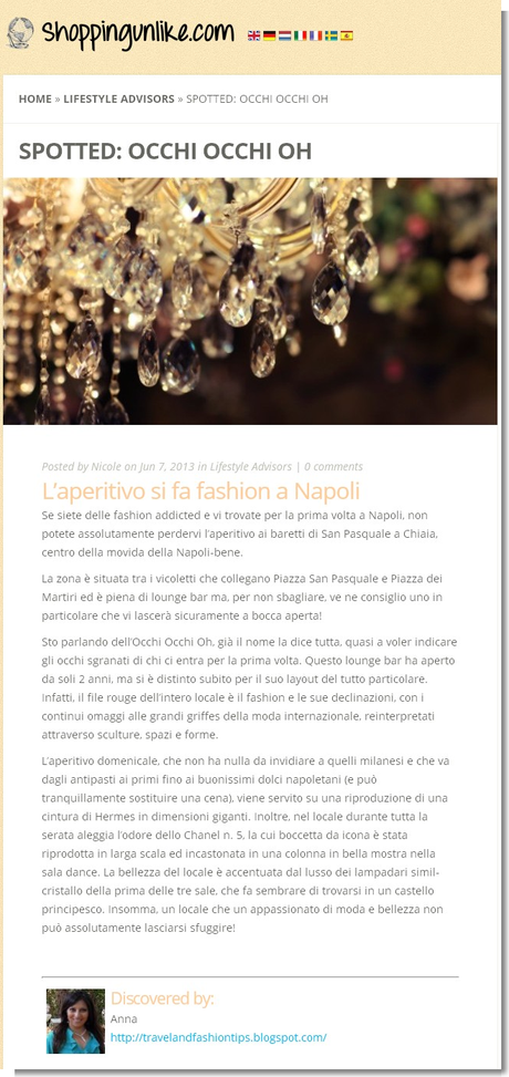 Aperitivo fashion a Napoli: i miei consigli per shoppingunlike