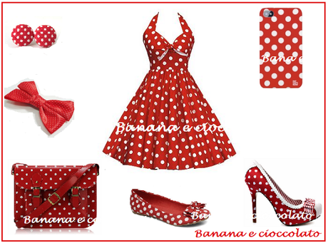 pois rosso e bianco