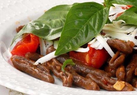 cavatelli di grano arso con cacioricotta e pomodorini