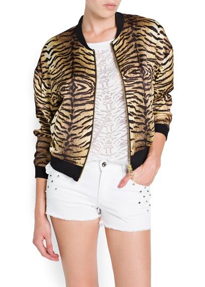 GIUBBOTTO BOMBER ANIMAL PRINT