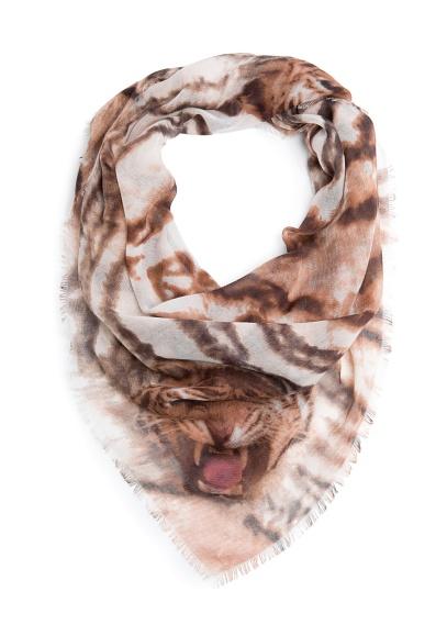 Foulard sfilacciato tigrato