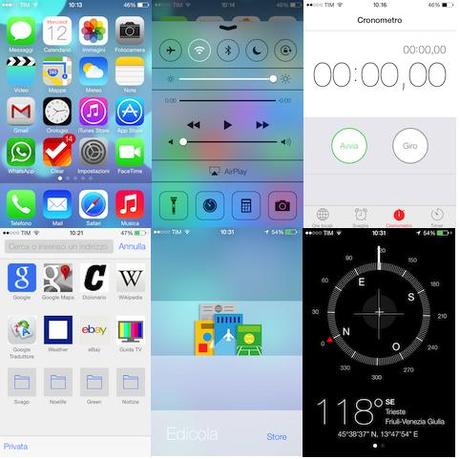 iOS 7: galleria di immagini