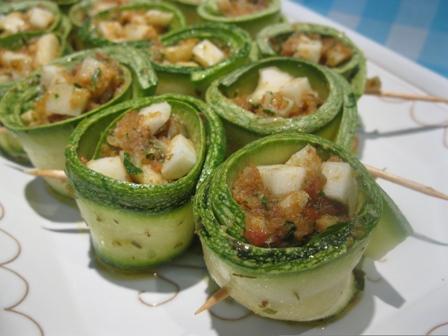 Involtini super di zucchine marinate