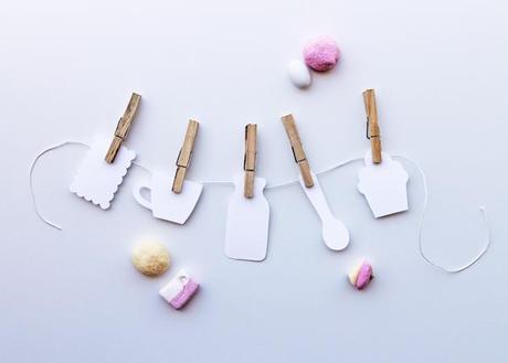 Sweet tags and birdcage papercut