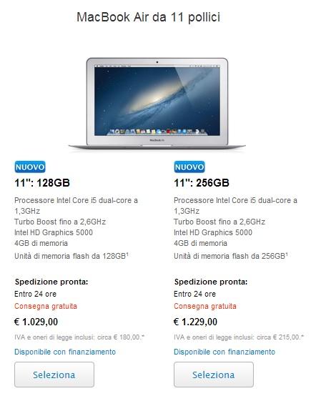 macbook air 2013 11 pollici