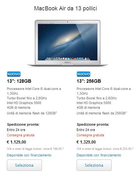 macbook air 2013 13 pollici