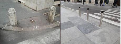 Quanto è strategico avere cura degli attraversamenti pedonali? Le foto mettono in confronto Roma a Madrid, in una delle due città muoiono ammazzati sulle strade dieci volte di più il numero di pedoni che nell'altra. A parità di abitanti