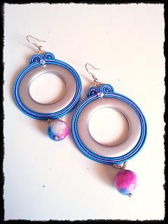 Orecchini a cerchio in soutache