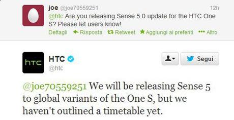 htc one s sense 5 tweet