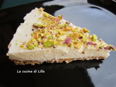 Dolci al cucchiaio: Cheesecake al cioccolato bianco e pistacchi