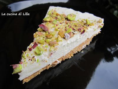 Dolci al cucchiaio: Cheesecake al cioccolato bianco e pistacchi