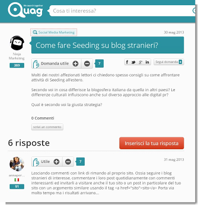 Ninja Quagger della settimana: come fare seeding sui blog stranieri