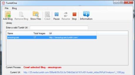TumblOne - scaricare immagini automaticamente da Tumblr