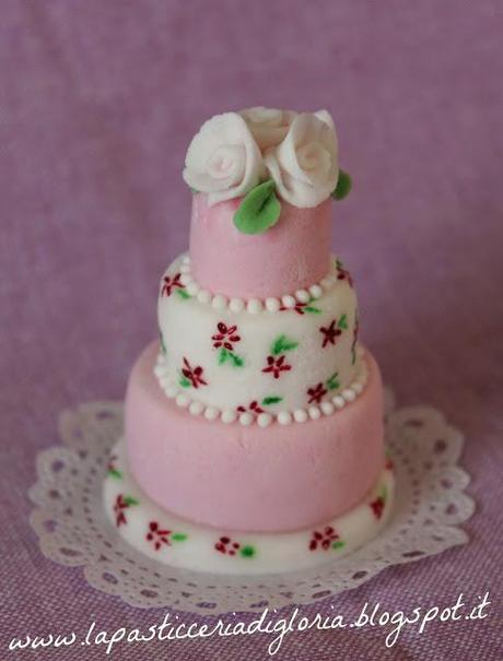 Mini Wedding Cake in pasta di zucchero