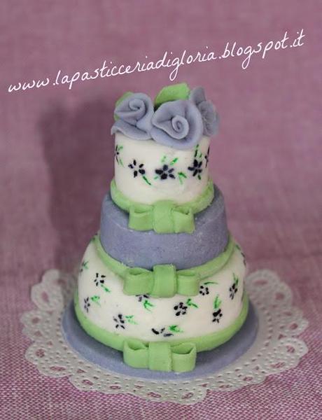 Mini Wedding Cake in pasta di zucchero