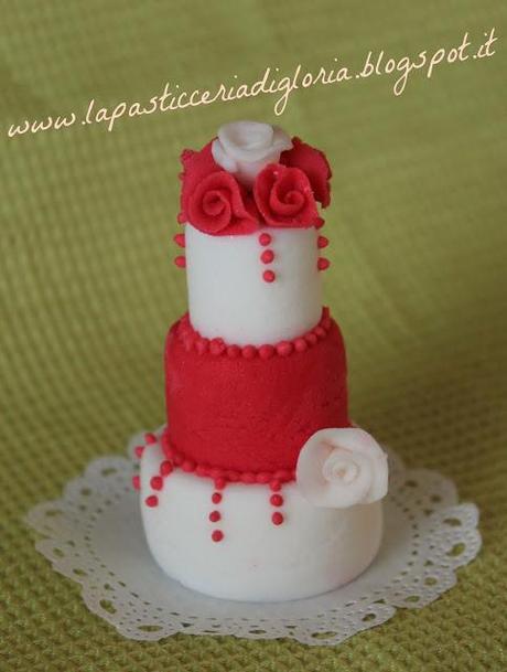 Mini Wedding Cake in pasta di zucchero