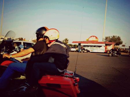 Bikers on the road