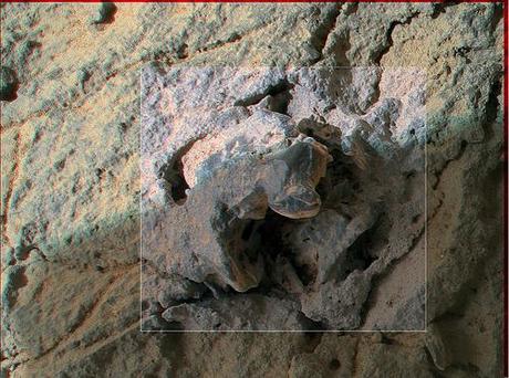 Curiosity sol 303 MAHLI anaglyph - 0303MH0289000011R0