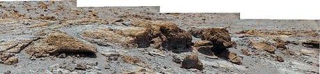 Curiosity sol 300 Point Lake outcrop - false color