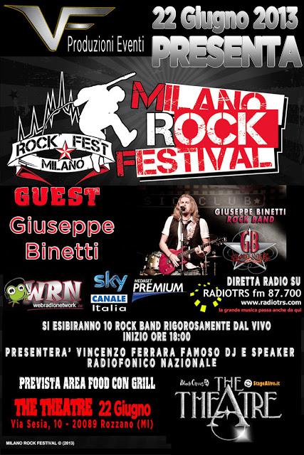 MILANO ROCK FESTIVAL - Ospite Giuseppe Binetti