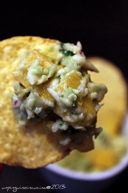 Guacamole al mango e coriandolo