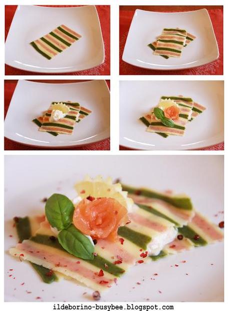 Le Delicatezze - Ravioli Aperti con Crema di Mascarpone e Salmone Affumicato or Open Ravioli with Mascarpone Sauce & Smoked Salmon