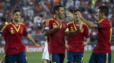 Italia – Spagna, le pagelle: Thiago Alcantara è fenomenale. Degli azzurri girano solo Bianchetti e Borini