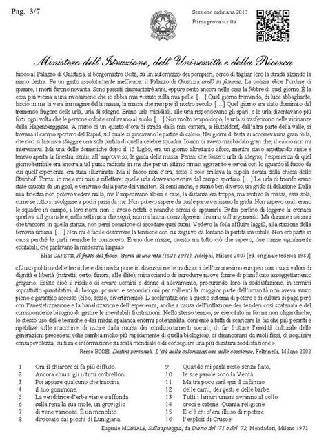 Esami di stato 2013 tracce prova d’Italiano - Paperblog