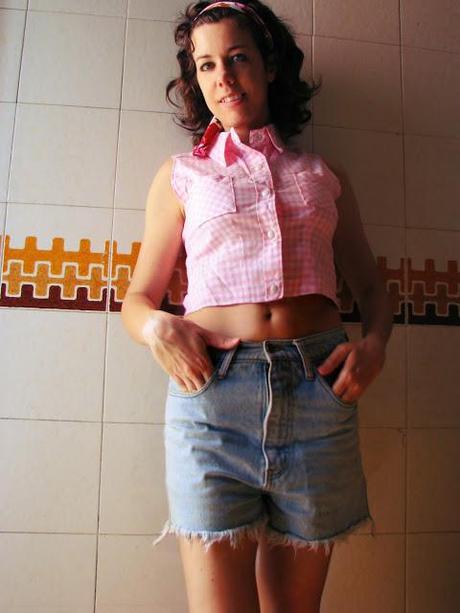 Candy style with gingham & denim