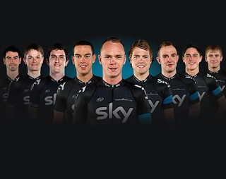 Ciclismo: La squadra del team Sky al Tour de France 2013
