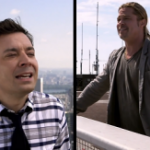 Jimmy Fallon e Brad Pitt, sfida a “colpi” di Yodel (video)