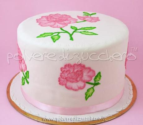 Torta Brush Embroidery con fiori: il corso