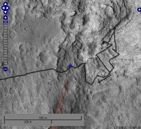 Curiosity Rocknest Map sol 74