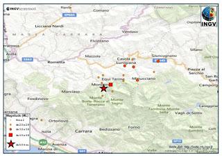 Terremoto di magnitudo 5.2 tra Lucca e Massa