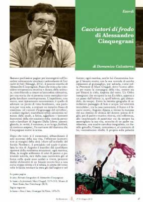 Alessandro Cinquegrani, Cacciatori di frodo, Webzine Sul Romanzo