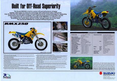 Vintage Brochures: Suzuki RMX 250 1991