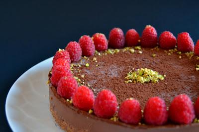 Tarte al cioccolato e lamponi