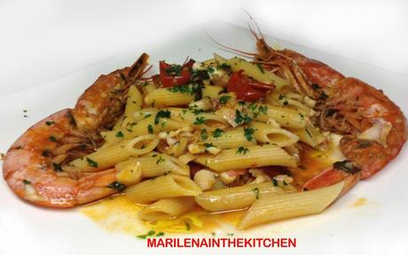 PENNE-CON-SUGHETTO-DI-TRIGLIE-E-GAMBERONI