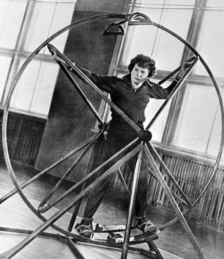 Valentina Tereshkova exercising