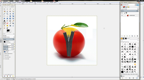 Il risultato finale in Gimp